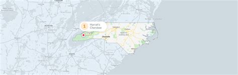 North Carolina Casinos: Map of Locations for Gambling in NC.